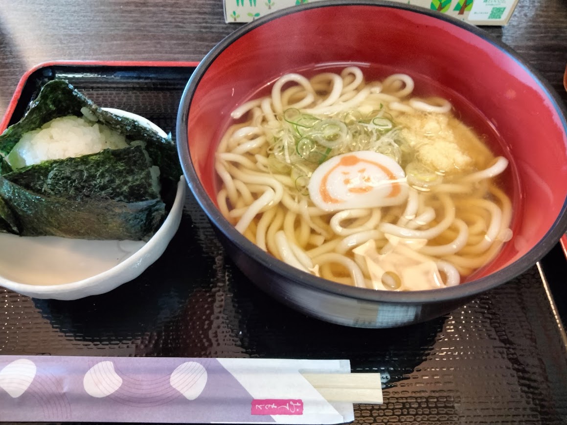 1月生姜うどんとおにぎり